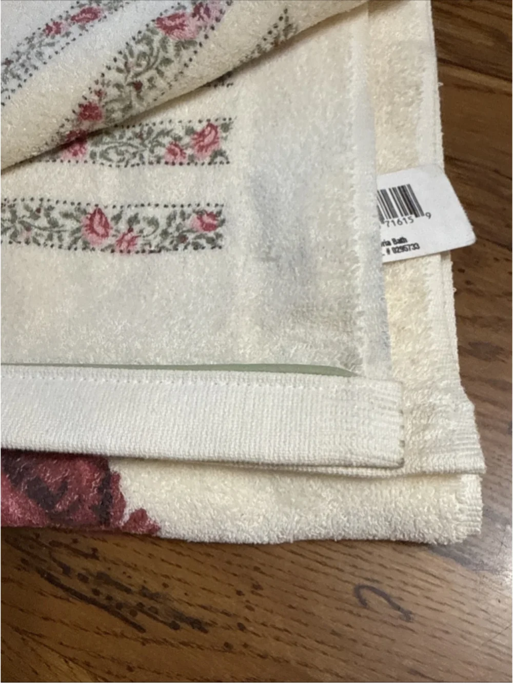 NEW Vintage Laura Ashley Lisalee Pink Rosebud Bath Towels Set 2 Revman Cotton
